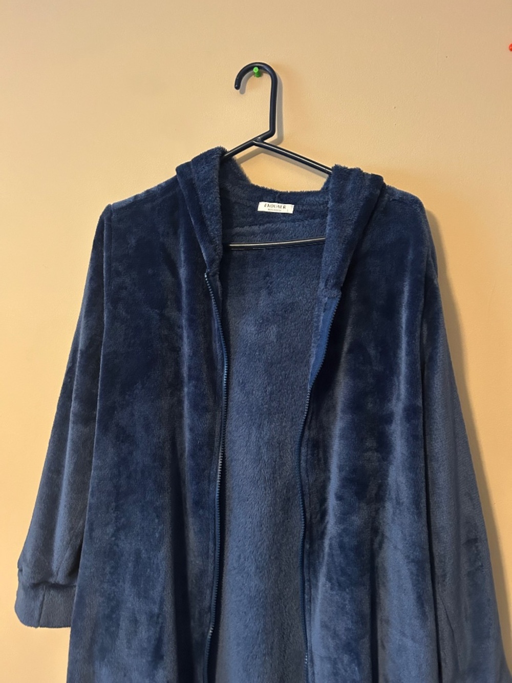 320 Hooded Ekouaer Plush zipper front long bathrobe